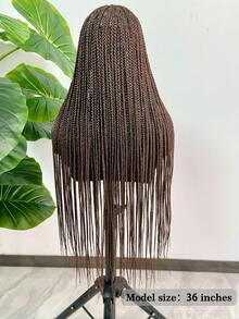 36" Full Lace Braided Wigs Synthetic Hair Box Braids Lace Front Wigs Knotless Braided Wigs For Women Braiding Wigs African