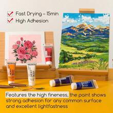 Heavy Body Acrylic Paint Basic 6 X 60ml 2 Oz Color Paint Set For Adults Rich Pigment Art Craft Paints For Canvas Rock Wood