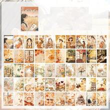 50 piezas/Libro Libro de patrones de personajes vintage, Serie Pasillo del Tiempo, Accesorios de cuaderno, Papel artesanal DIY para decoración de scrapbooking