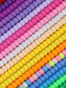 亚克力小珠子，用于制作珠宝首饰，塑料桶珠，DIY编织手链项链吊坠 - 亞克力小馬珠 - 查看 3