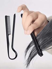 1/2pcs Professional V-Shape Hair Comb - Casual Plastic Styling Comb, Suitable For Straightening And Trimming - Practical Hair Styling Tool