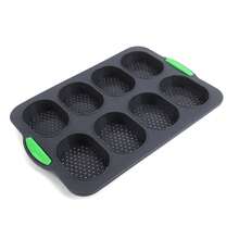Silicone Loaf Pan, Baguette Mould, 3 Compartment Baguette Tray, Non-Stick Mould, Perforated Mould, Suitable For Cooking In Kitchen