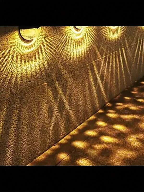 AISUTHA 8pcs Solar Fence Lights, Solar Deck Lights, Outdoor Waterproof LED Solar Wall Lights, Warm And Cold Light, Outdoor Fence Decoration Lighting