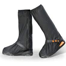 Cubrezapatos Impermeable, Cubierta del Zapato con Bandas Reflectantes para Hombres Mujeres, Reutilizable Protector de Zapatos para Motocicleta y Ciclismo con Suela Antideslizante - Corto - Ver 1
