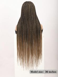 Full Lace Front Box Braided Wigs For Women 36 Inches Knotless Cornrow Braids Lace Frontal Wig Synthetic Braided Wig Daily Used