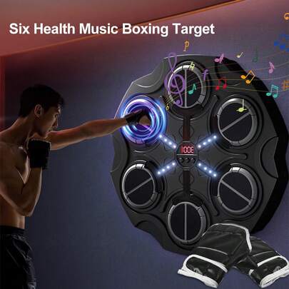 Pecoda Music Boxing Machine, Smart Bluetooth Connection Boxing Equipment, Fight Reaction Training Boxing Pad, Release Pressure Wall Mounted Punching Equipment With Boxing Gloves - View #11