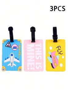 Nueva etiqueta de equipaje de PVC suave y de goma para escribir el nombre, identificación logística y tarjeta de embarque, soporte para tarjetas de identificación, colgante de regalo de Navidad para viajes, vacaciones con tarjetas de identificación portátiles