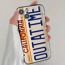 Funda de teléfono móvil de silicona suave con placa de matrícula retro y divertida compatible con iPhone 17 Air, 16, 15, 14, 13, 12, 11, Plus, Pro y Max Plus, así como con las fundas 17, 17 Pro e 17 Pro Max - Z2 - Ver 7