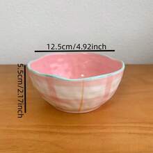Handmade Asymmetrical Ceramic Bowl & Plate, High-Quality Salad, Fruit, Snack, Dessert, Rice, Soup Bowl - Multicolor - View 15