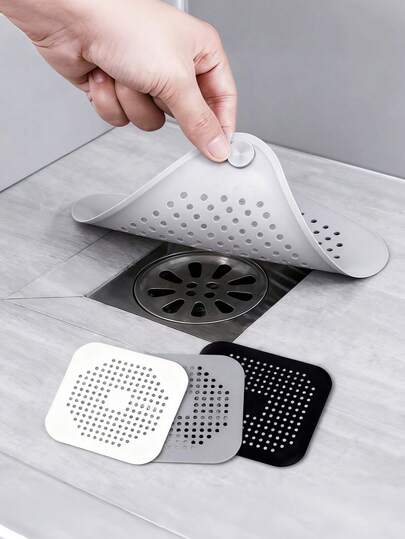 1/3/5个装硅胶排水盖，适用于水槽、浴室排水口，毛发收集过滤器，排水口过滤器，适用于厨房、浴室，防堵塞毛发过滤器，浴室配件，浴室工具