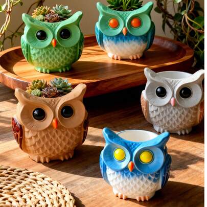 猫头鹰造型硅胶模具，烛台模具，香薰蜡烛艺术，香氛杯蜡饰，手工皂制作，可重复使用硅胶材料，工艺品制作，家居装饰及摄影道具DIY，贴心手工礼物