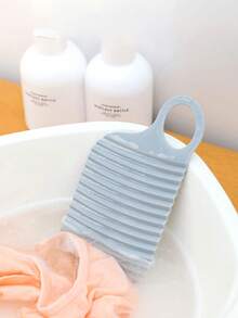 2pcs/Set Portable Thick Silicone Mini Washboard, Anti-Slip Baby Clothes Socks Cleaning Tool - Multicolor - View 4