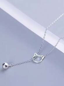 1 件 S925 纯银简约镂空猫手链，可爱小猫，甜美动物流苏串珠首饰，适合女士礼物 - 貓咪 - 查看 6