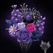 822Pcs-DeepWaters Purple Rose Building Set, Elegant Mystical Flower Queen Model For Home Decor, Best Gifts For Adults, Birthday, Christmas Gifts, Valentine's Day Gift, New Year's Gift - Multicolor - View 8