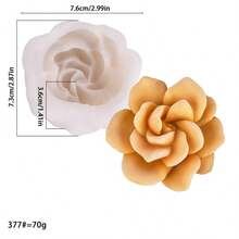 1pc Silicone Mold For Floating Lotus Flower Candle Making, Handcraft Decoration - White - View 4