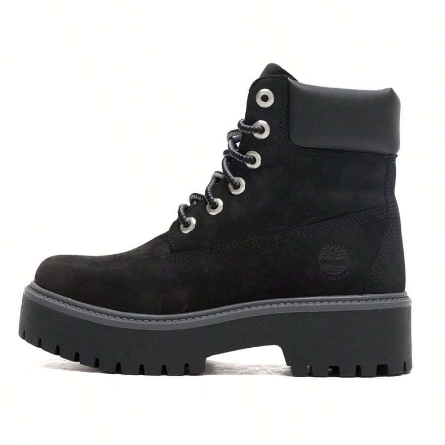 Timberland 女士高帮靴,舒适高帮靴,适合户外活动,实用靴款,适合城市通勤、徒步旅行和户外旅行,时尚靴款,适合日常约会,轻便舒适的休闲运动鞋 A5RH5015 - 黑灰色 - 查看 1