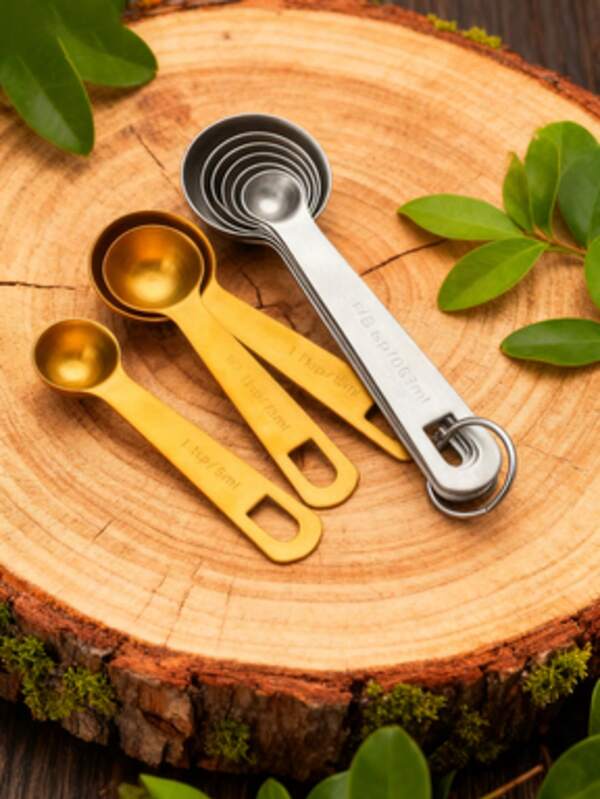 [Indispensable ! Cuillères à café et à soupe, cuillère à café] Ceci est un ensemble extrêmement pratique [de cuillères à mesurer en acier inoxydable pour la cuisson et la cuisine (ensemble de 6 pièces)] ! Fabriqué en métal, en tant qu'outil de mesure de cuisine, il peut mesurer avec précision les ingrédients secs et liquides, répondant à vos divers besoins en cuisine et en pâtisserie.