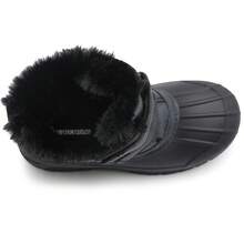 Botas de nieve de invierno para niños y niñas, impermeables y con forro de piel (para niños pequeños) - Negro - Ver 2