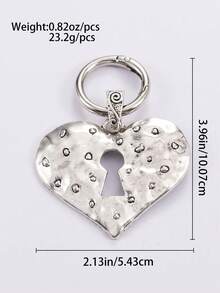 1 pieza Colgante/Llavero de estilo gótico Y2K casual y de moda 2 en 1, con múltiples estilos con corazón, ángel, flor y árbol para uso diario. Sirve como decoración de bolso, cordón con soporte para identificación y accesorio de coche, también es un regalo exquisito para familiares, amigos, novia en Navidad, cumpleaños y festivales (incluye cordón para collar).