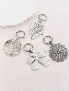 1 pieza Colgante/Llavero de estilo gótico Y2K casual y de moda 2 en 1, con múltiples estilos con corazón, ángel, flor y árbol para uso diario. Sirve como decoración de bolso, cordón con soporte para identificación y accesorio de coche, también es un regalo exquisito para familiares, amigos, novia en Navidad, cumpleaños y festivales (incluye cordón para collar).