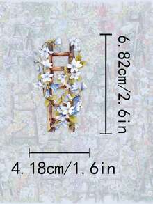 50pcs Flower Ladder Artistic Graffiti Stickers Transparent Waterproof Creative Decoration Phone Case Laptop Guitar Cup Stationery Box DIY Stickers