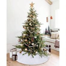 White Tree Skirts Faux Fur Tree Skirt Tree Skirt 36 Inch Fur Xmas Tree Skirt Tree Ornaments Holiday New Year Party Home Decorations