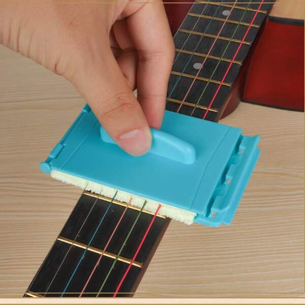 1pc Guitar Fretboard String Cleaner, Violin Guitar Maintenance Care Polishing Cloth To Prevent String Rust, Guitar String Cleaning And Care