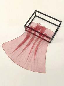 1pc New Fashionable Women's Square Scarf For Daily, Various Styles Bandana,Hair Band,Head Band Ideal For Dressing Up Your Look - 紅色 - 查看 4