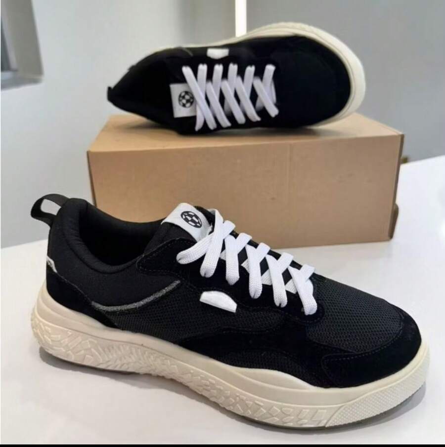Men's And Women's Casual Comfortable Sneakers Launch Direct From The Street Factory - 黑與白 - 查看 1