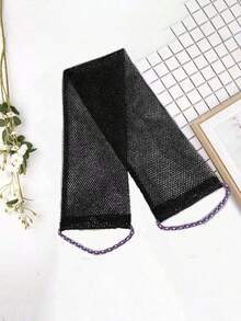 1 pièce Ensemble de serviette de bain à exfolier le dos en maille africaine, double face pour une exfoliation douce et rugueuse, gommage corporel efficace, grattoir de dos pour la douche, en matériau maillé de qualité, design pratique avec sangle, éponge de bain pour une peau lisse, idéal pour une utilisation quotidienne, décoration de salle de bain, décoration d'automne, rentrée scolaire.