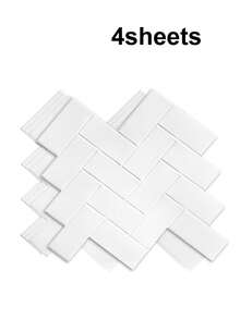 10 张/20 张撕开即贴防溅板瓷砖人字形装饰墙砖自粘式适用于厨房浴室洗衣房，白色设计礼物生日毕业房间装饰家居装饰墙壁装饰浴室装饰卧室装饰房间装饰用品客厅装饰房屋装饰家居装饰客厅墙纸贴纸壁纸墙贴墙贴 - 白色 - 查看 14