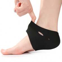 3 Pairs Heel Sleeves, Indoor Foot Covers For Foot Care, Ankle & Heel Protection Socks, Heel Sleeves - Black and Red - View 4