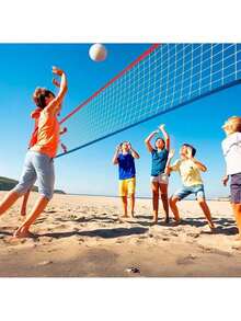 DOTISA Red de Voleibol Profesional: Red de Voleibol Portatil Resistente de 32 x 3 pies con Bolsa de Transporte,para ParaInterior,Exterior,Partido,Playa,Alberca ﻿ - 1 - Ver 3