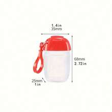 1.01盎司透明空瓶带挂钩，可重复使用旅行瓶，适用于液体、乳液、面霜，1个 - 彩色 - 查看 10