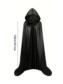 Soft Velvet Cape With Hat, Unisex Clothing Cloak, Black, Red, Purple, Green - Suitable For Parties, Theme Events, And Role-Playing, Easy To Wear And Store, Holiday Costume, Suitable For Halloween, Christmas, And Carnival, Perfect Gift For Role-Playing Enthusiasts 