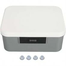 Caja de Privacidad, Bal de Almacenamiento con Cerradura de Capacidad de 9 L, Caja de  Resistente Al Fuego para Documentos para Archivos, Diseo Dividido GRAY - Gris - Ver 8