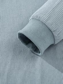 Men's Casual Old Money Men Corduroy Sweatshirt