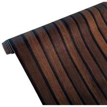 1 卷深棕色木纹自粘墙纸复古木纹乙烯基可剥离可移除接触纸客厅卧室厨房酒店电视背景墙家居装饰墙贴台面橱柜家具翻新膜贴纸 DIY 可移除壁纸 45CM*500/300/100CM - 棕色 - 查看 11