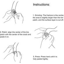 Parche para Bicicleta sin Pegamento, Parches para Neumáticos sin Pegamento para Bicicletas de Montaña Herramienta de Reparación de Bicicletas sin Pegamento Tubo Rápido para Neumáticos - 1 - Ver 6