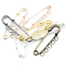 5pcs Craft Safety Pins Brooch Metal Sewing Pins With Loops Sewing Clothes Pins For Tags DIY Handmade Jewelry Making Accessories Findings - Brooch Pins - View 26