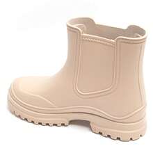 Chelsea-Style Ankle Boots With A Matte Finish, Elasticated Panels, And A Lug Sole. A Modern Look - Beige - View 4