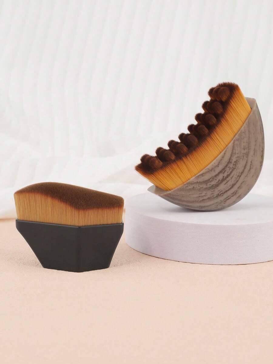 Portable Lymphatic Contour Facial Massage Brush, Multifunctional Chin De-Puffing Lymphatic Drainage Facial Massage Brush, Facial Sculpting Tool, New Lymphatic Contour Facial Massage Brush, Facial Lymphatic Drainage Massager, Ergonomic Design, Precise Fit To Skin, Comfortable And Relaxing - Yellow - View 1