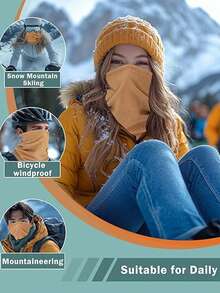 Winterhalswärmer Skimaske: Nackengamasche Gesichtsmaske Balaclava Schal