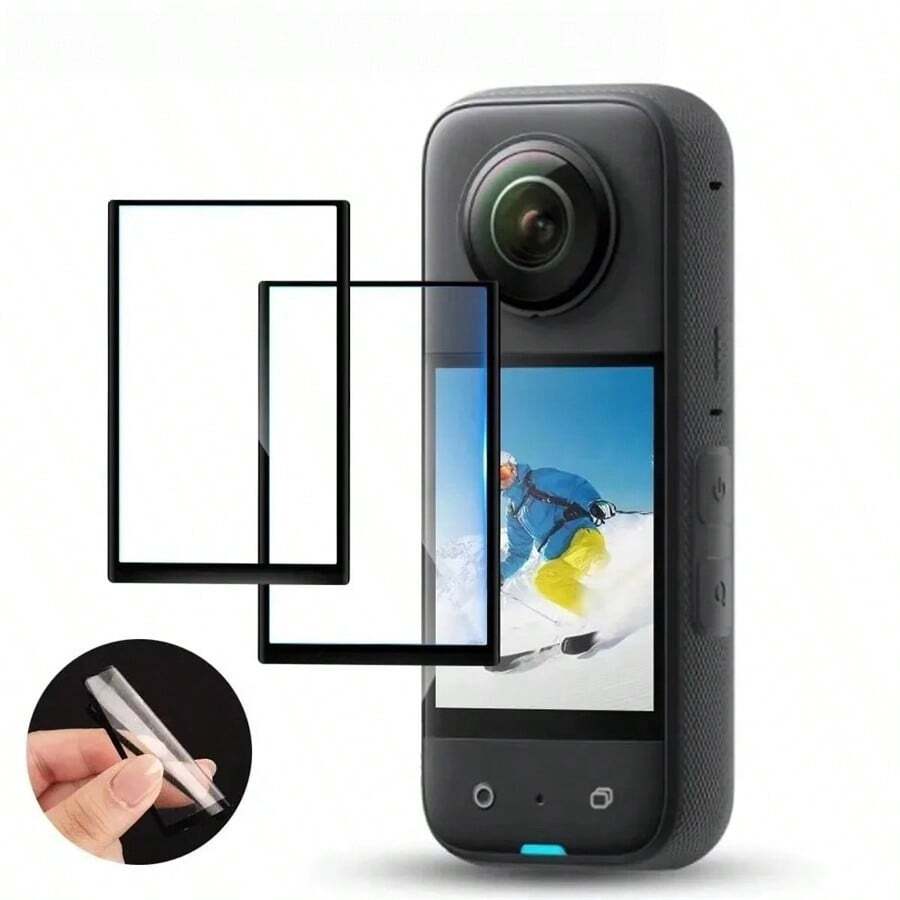 1-3pcs Screen Protector For Insta360 X5 X4 X3 X4 Air, Compatible With Insta 360X5, Insta360X4 Air, X4Air, Insta360X4 Accessories, Anti-Scratch Full Coverage Protective Film (Non-Glass) - 2PCS - View 1