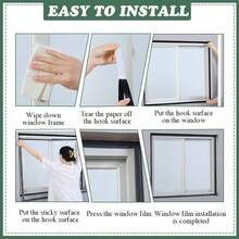 1 قطعة من مادة EVA سهلة الالتصاق، غشاء عازل للنوافذ شفاف سميك - منع التسرب، لاصق ذاتي، بدون حاجة للثقب - يحافظ على البرودة، مثالي لراحة المنزل في الشتاء