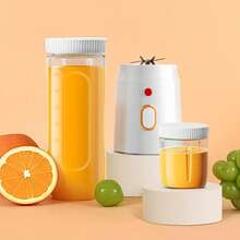 1 15.22-Ounce Juicer, Including 2 Cups, A Portable USB Rechargeable Mini Blender For Fresh Juice, Wireless Portable, With A Sports Cup Lid Included, An Ideal Personal Size Blender For Smoothies And Milkshakes, Suitable For Home, Kitchen And Travel - 白色 - 查看 11