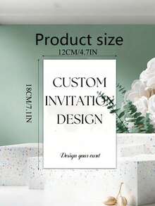 Customizable Photo Invitation - 12 X 18 Cm, Suitable For Weddings, Christenings, Birthday Parties, Engagements And Small-Scale Business Events, Paper Material, No Power Required, Event Announcement | Elegant Font Design | Thick High-Quality Paper, Wedding Invitation - Multicolor - View 6