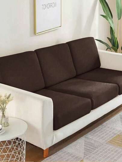 1/2/3/4件装牛奶丝面料，高弹力，防尘，防紫外线，防刮擦沙发靠垫套，适用于客厅、卧室、酒店及其他家居装饰场所。