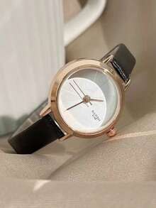 1pc Fashionable Cute Small Dial Minimalist Casual Everyday Versatile Leather Quartz Watch, Suitable For Teenagers And Students, Year-End Promotion, Singles' Day, Birthday Gift - Multicolor - View 9