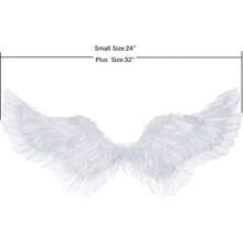 Angel Wings And Halo Angel Costume Feather Wings Headband Wand Set Halloween Outfit Cosplay Costume Accessories